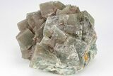 Green Cubic Fluorite Crystal Cluster - Morocco #204410-2